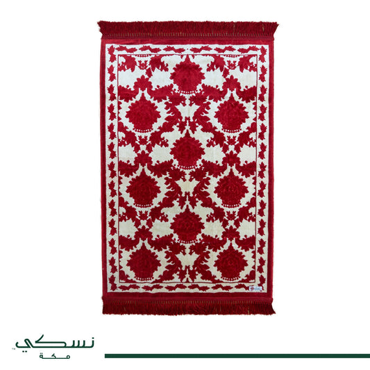 Al Turath Padded Prayer Mat Red with Handbag - Nusuki Saudi Arabia