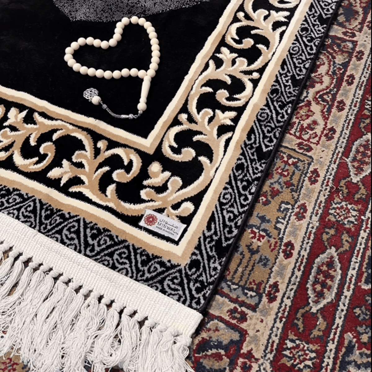 Black Stone Prayer Mat with Handbag - Nusuki Saudi Arabia