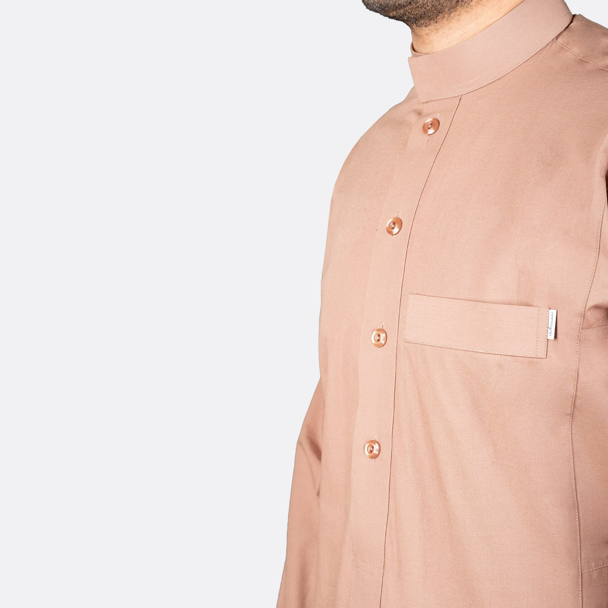 Classic Cotton Thobe Camel Button - Nusuki SA