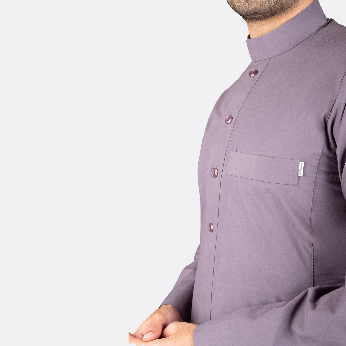 Classic Cotton Thobe Dark Grey Button - Nusuki SA
