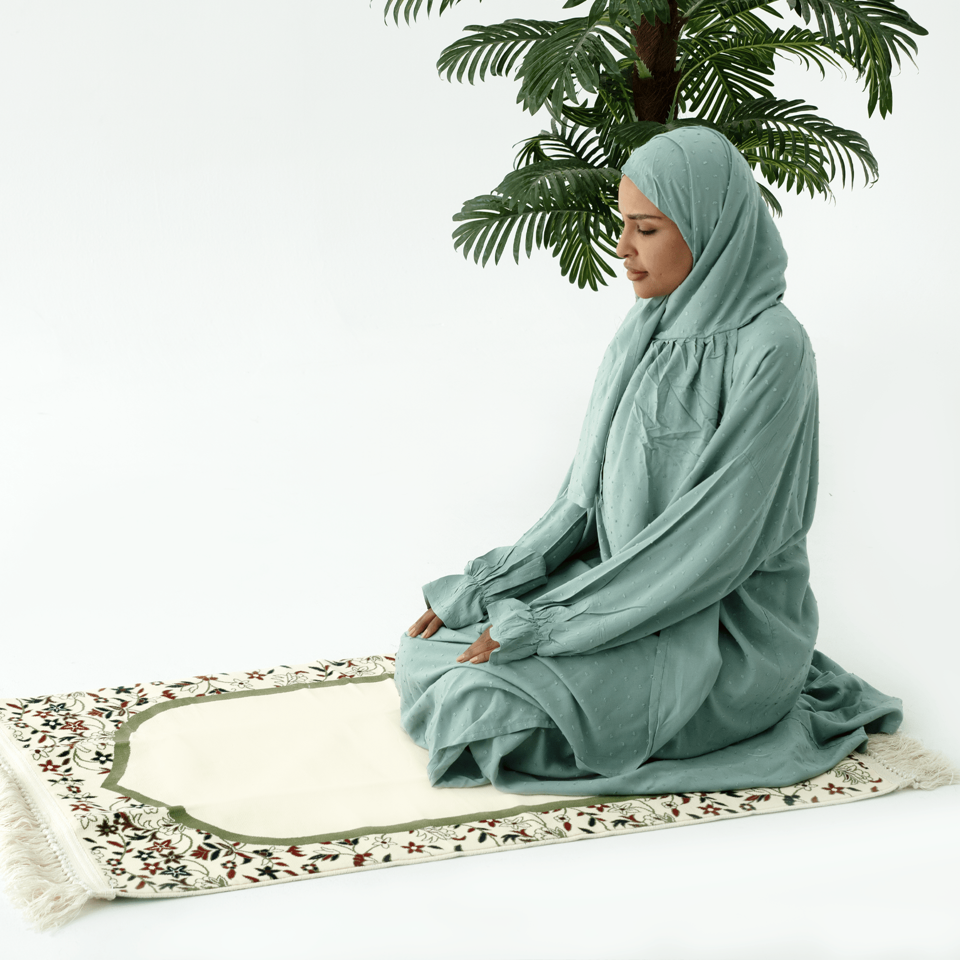 Dotted Prayer Dress Blue - Nusuki SA