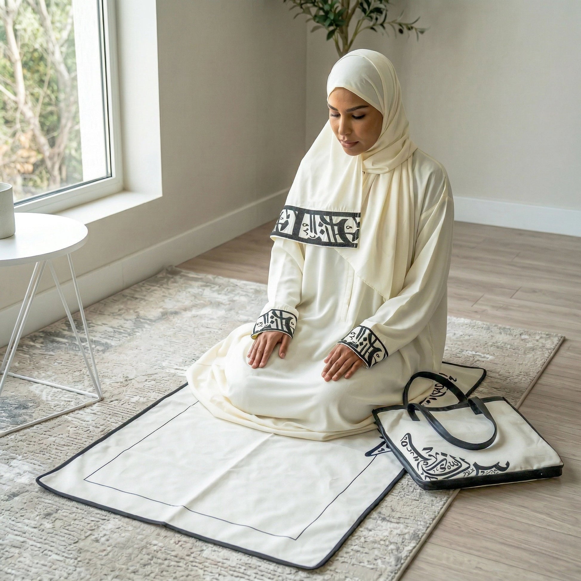 Embroidered Arabic Alphabet Prayer Set - Nusuki SA