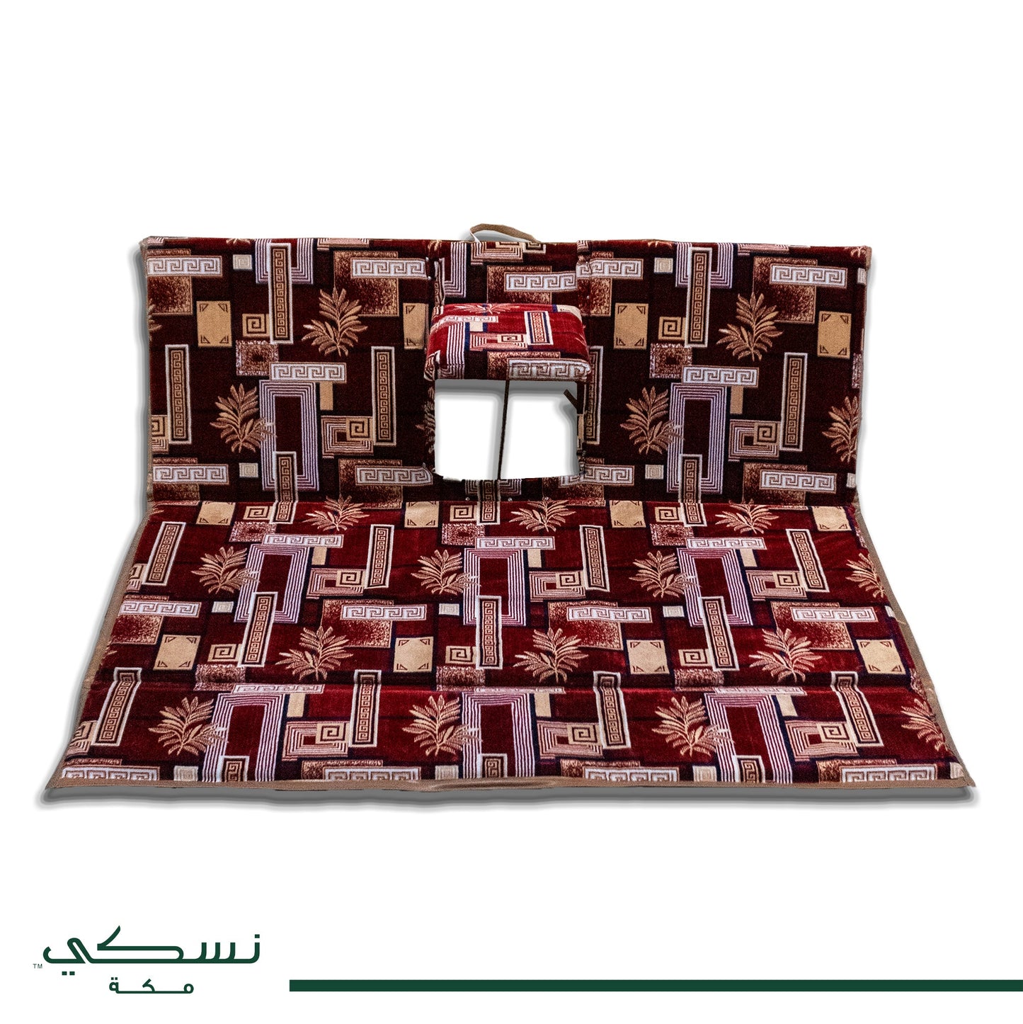 Floor Mattress With Backrest and arm rest For Trips And Camping Red - Nusuki SA