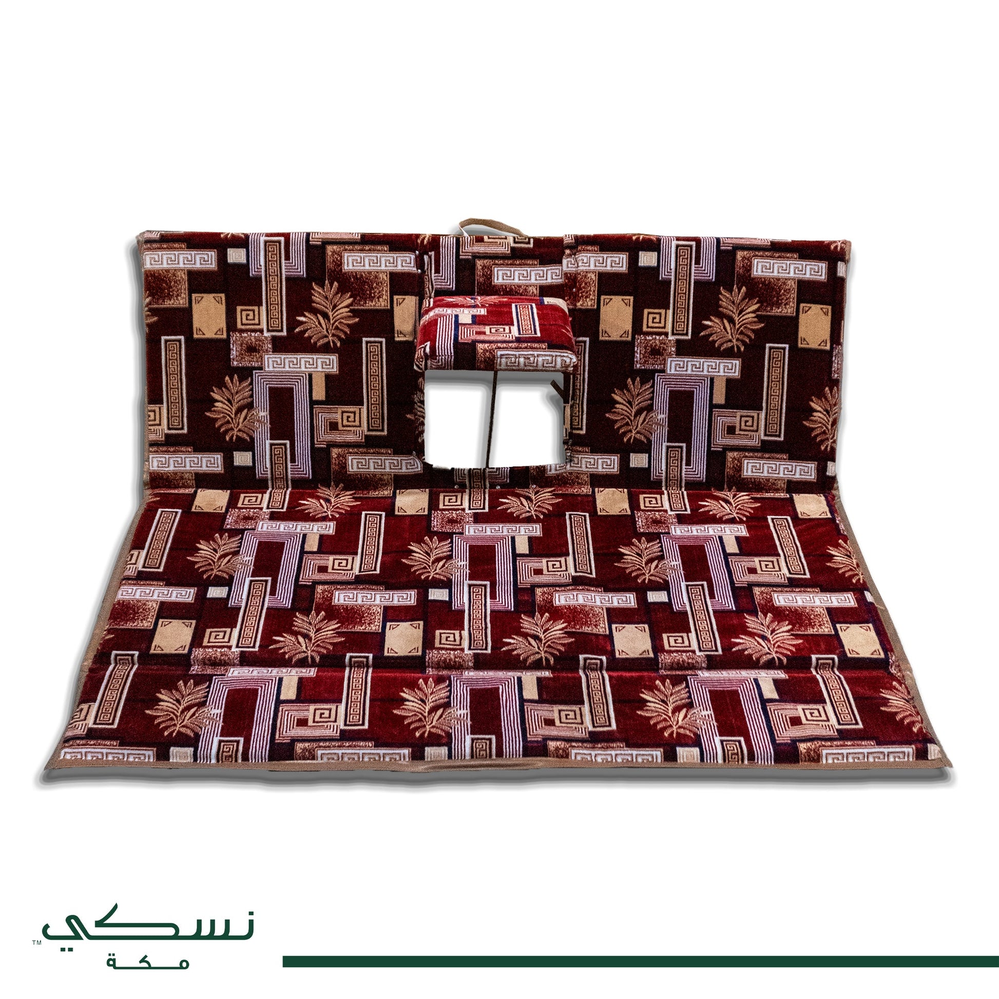 Floor Mattress With Backrest and arm rest For Trips And Camping Red - Nusuki SA