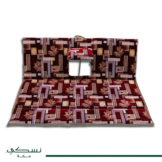 Floor Mattress With Backrest and arm rest For Trips And Camping Red - Nusuki SA