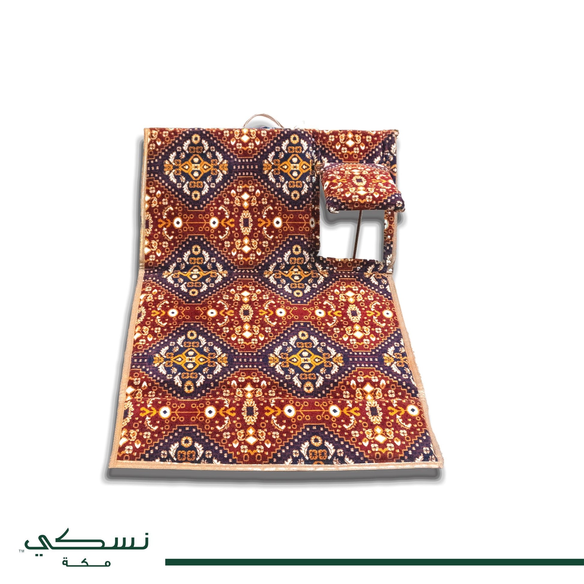 Floor Mattress With Backrest and arm rest For Trips And Camping Red - Nusuki SA
