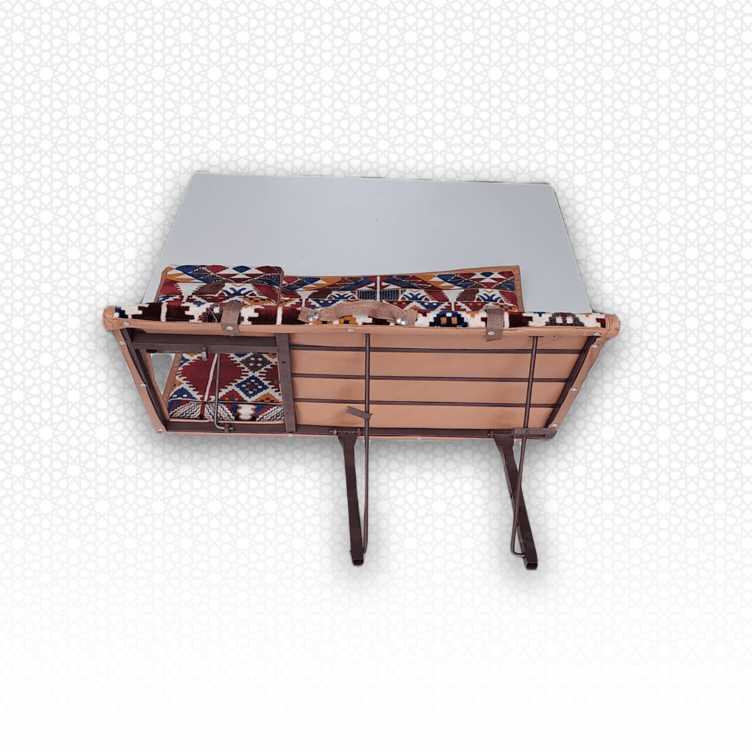 Floor Mattress With Backrest and arm rest For Trips And Camping Red 3 - Nusuki SA