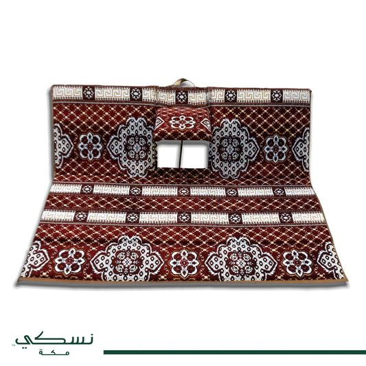 Floor Mattress With Backrest and arm rest For Trips And Camping Red 3 - Nusuki SA