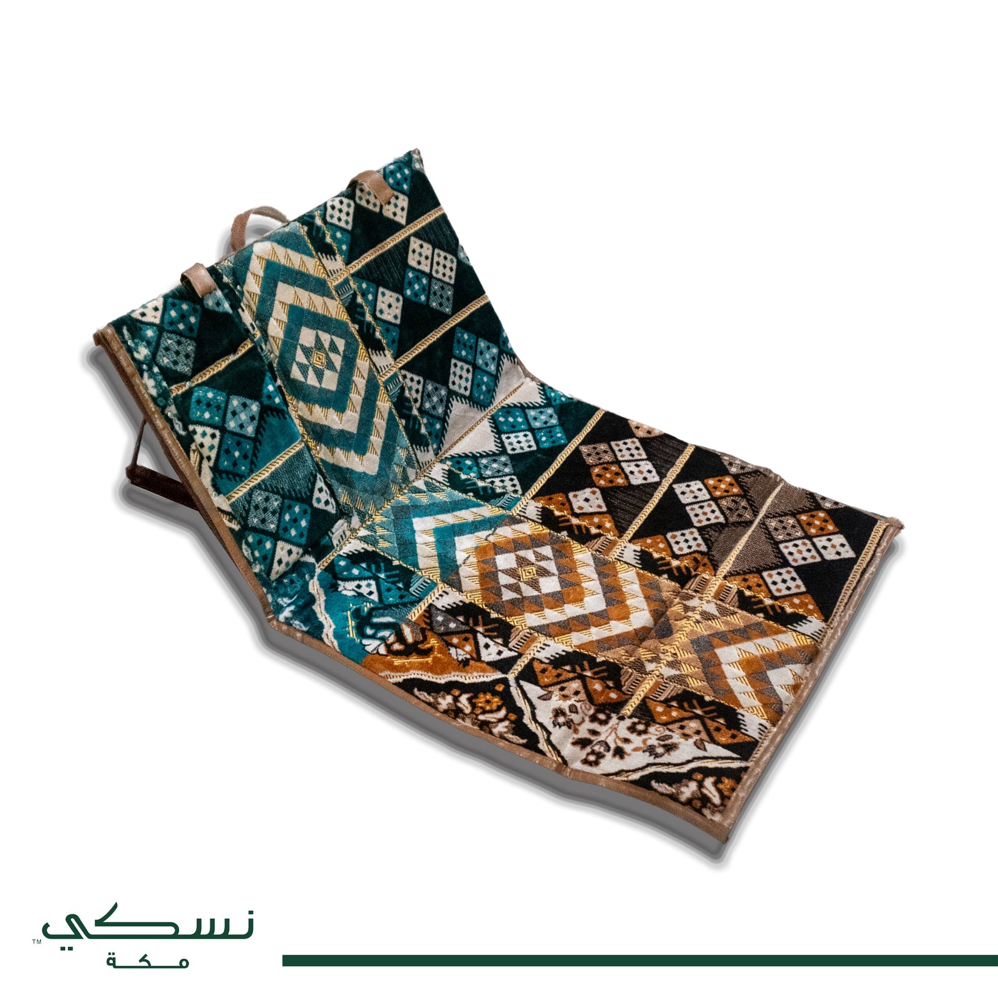 Floor Mattress With Backrest For Trips And Camping Green 2 - Nusuki SA