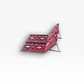 Floor Mattress With Backrest For Trips And Camping Red 3 - Nusuki SA