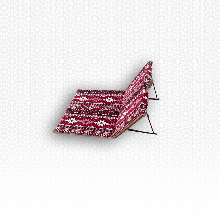 Floor Mattress With Backrest For Trips And Camping Red 3 - Nusuki SA