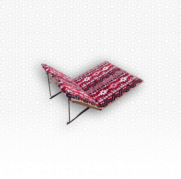 Floor Mattress With Backrest For Trips And Camping Red 3 - Nusuki SA