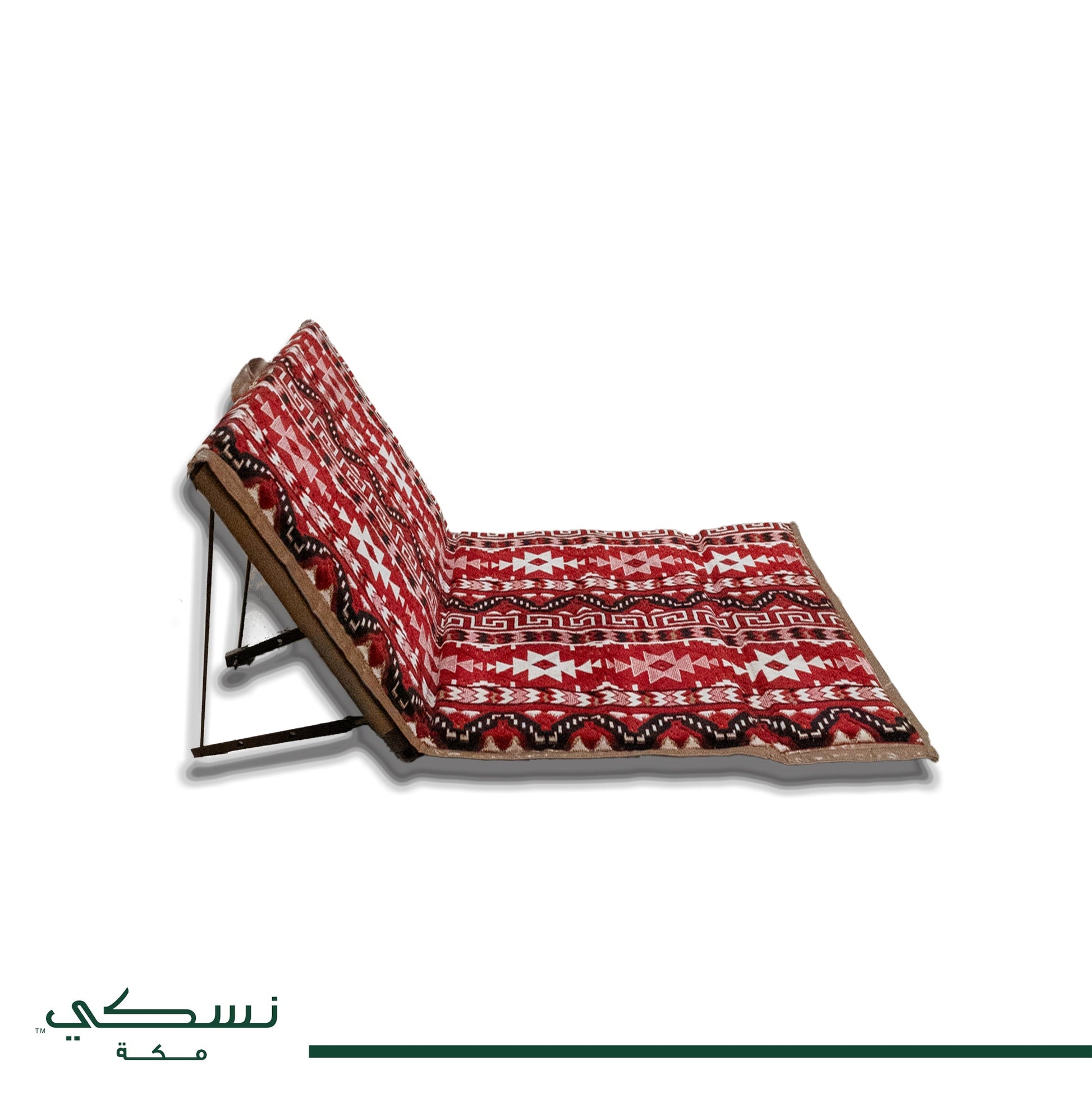 Floor Mattress With Backrest For Trips And Camping Red 3 - Nusuki SA