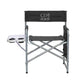 Foldable Chair with Side Table Black - Nusuki SA