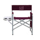 Foldable Chair with Side Table Maroon - Nusuki SA