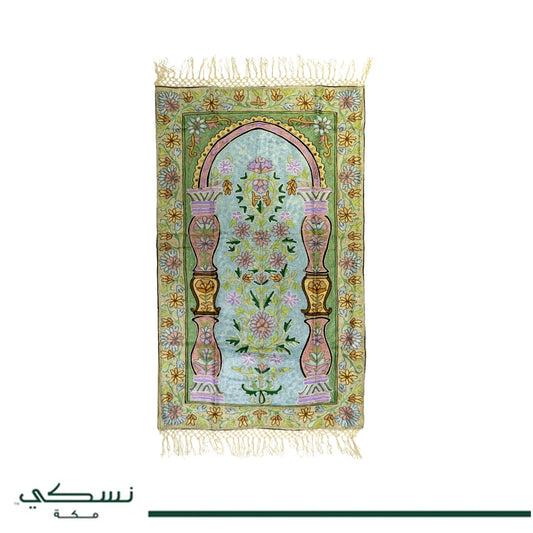 Kashmir Embroidered Prayer Mat-Floral Design 1 - Nusuki SA