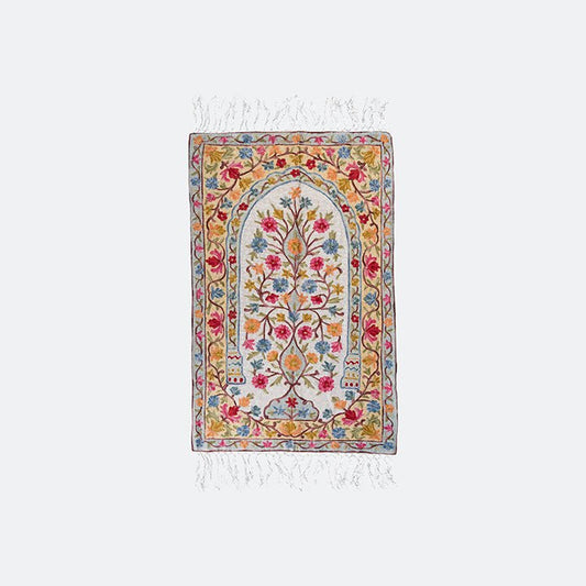 Kashmir Embroidered Prayer Mat - Floral Designs 3 - Nusuki SA