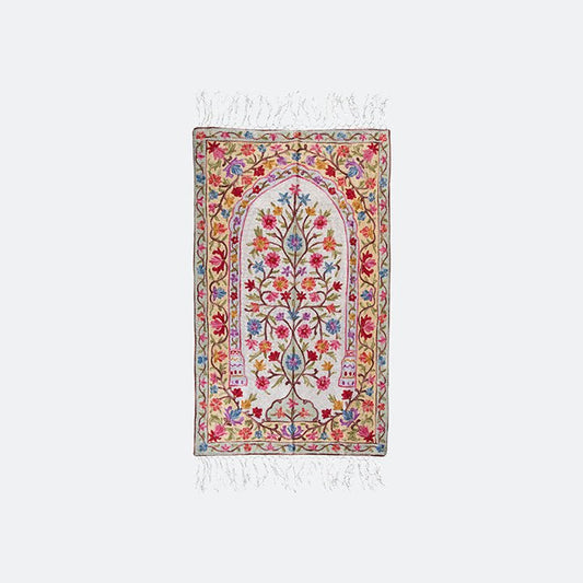 Kashmir Embroidered Prayer Mat - Floral Designs 4 - Nusuki SA