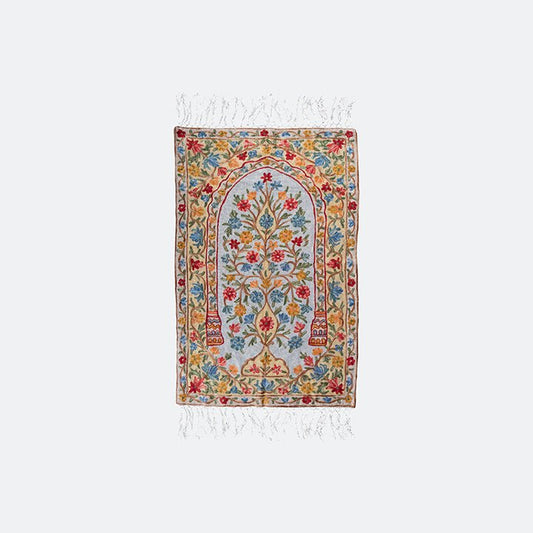 Kashmir Embroidered Prayer Mat - Floral Designs 5 - Nusuki SA