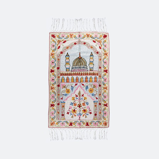 Kashmir Embroidered Prayer Mat - Madinah Design 10 - Nusuki SA