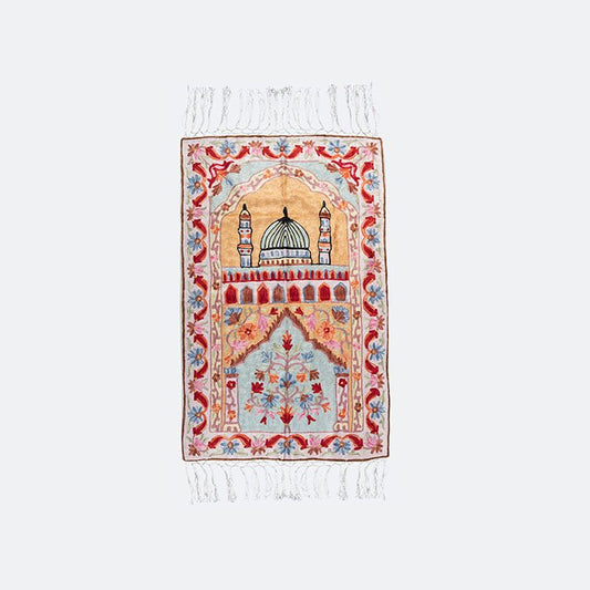 Kashmir Embroidered Prayer Mat - Madinah Design 11 - Nusuki SA