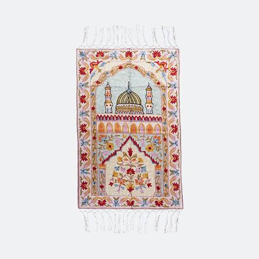 Kashmir Embroidered Prayer Mat - Madinah Design 14 - Nusuki SA