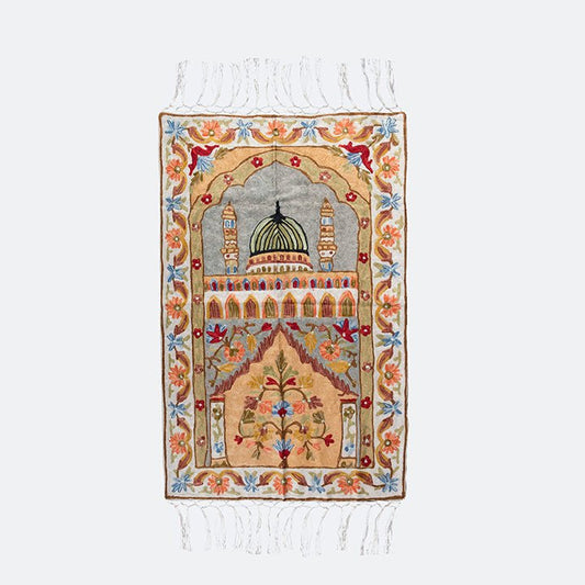 Kashmir Embroidered Prayer Mat - Madinah Design 15 - Nusuki SA