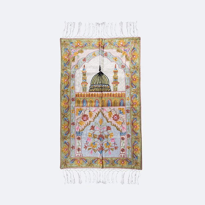 Kashmir Embroidered Prayer Mat - Madinah Design 2 - Nusuki SA
