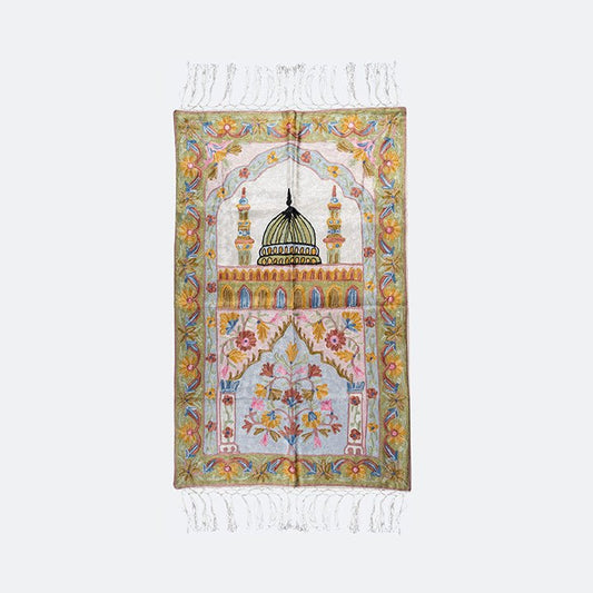 Kashmir Embroidered Prayer Mat - Madinah Design 2 - Nusuki SA