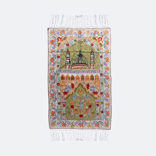Kashmir Embroidered Prayer Mat - Madinah Design 5 - Nusuki SA