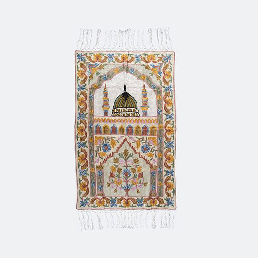 Kashmir Embroidered Prayer Mat - Madinah Design 9 - Nusuki SA