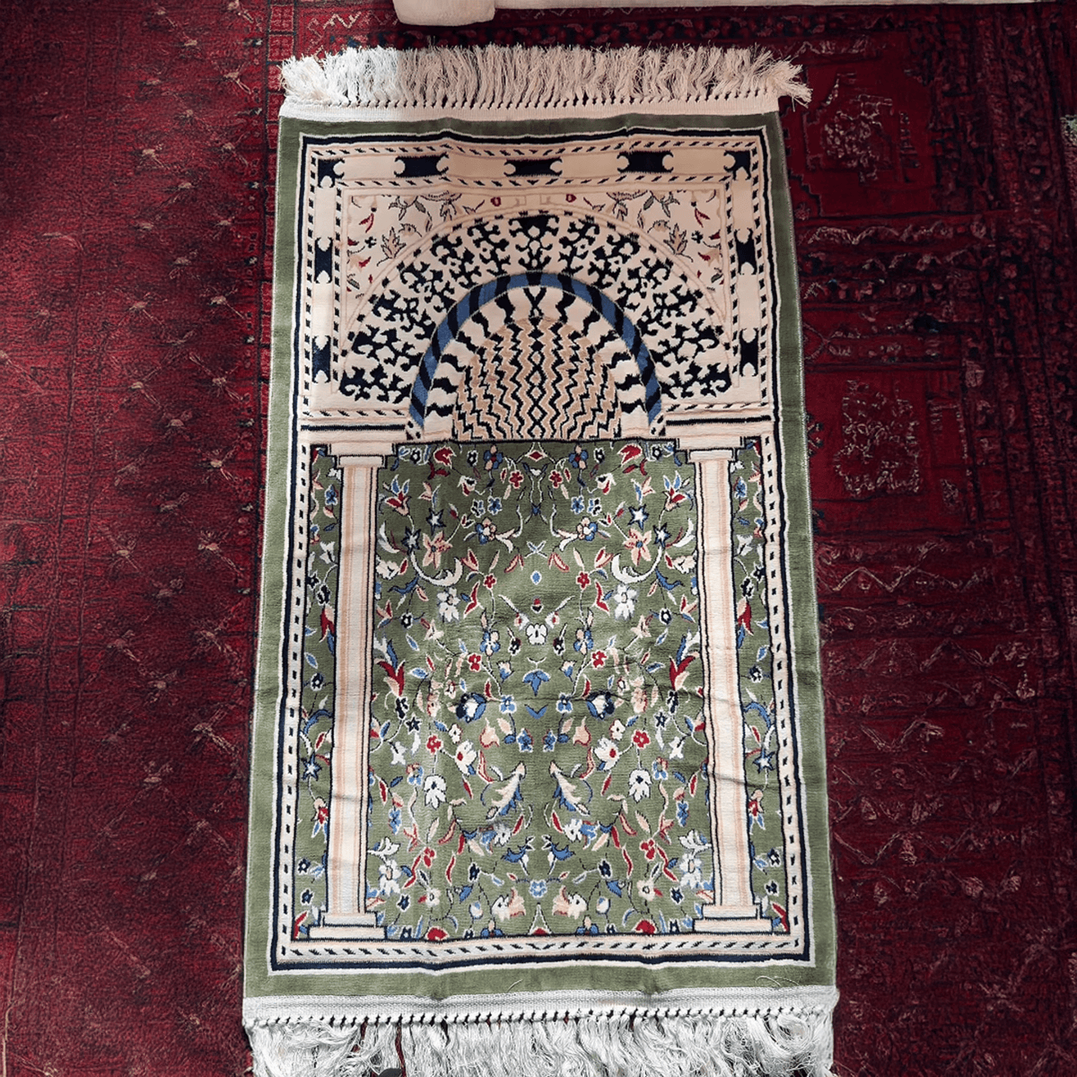 Minbar Al Rawda Prayer Mat with Handbag - Nusuki Saudi Arabia