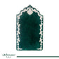 Minwal Modern Padded Prayer Mat Arched Green with Handbag - Nusuki Saudi Arabia