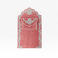 Minwal Modern Padded Prayer Mat Arched Pink with Handbag - Nusuki Saudi Arabia
