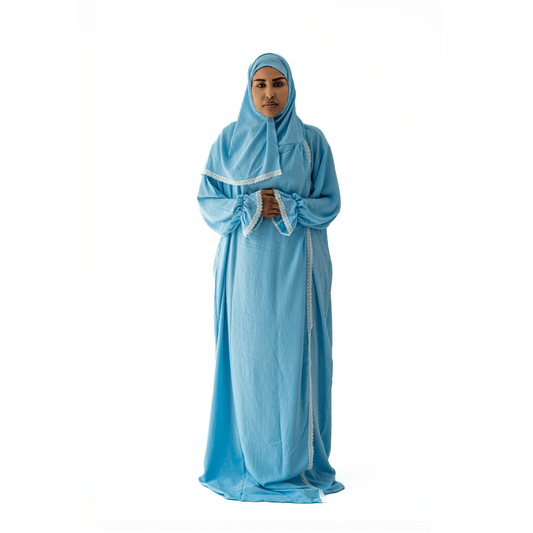 Open Prayer Dress Sky Blue - Nusuki SA