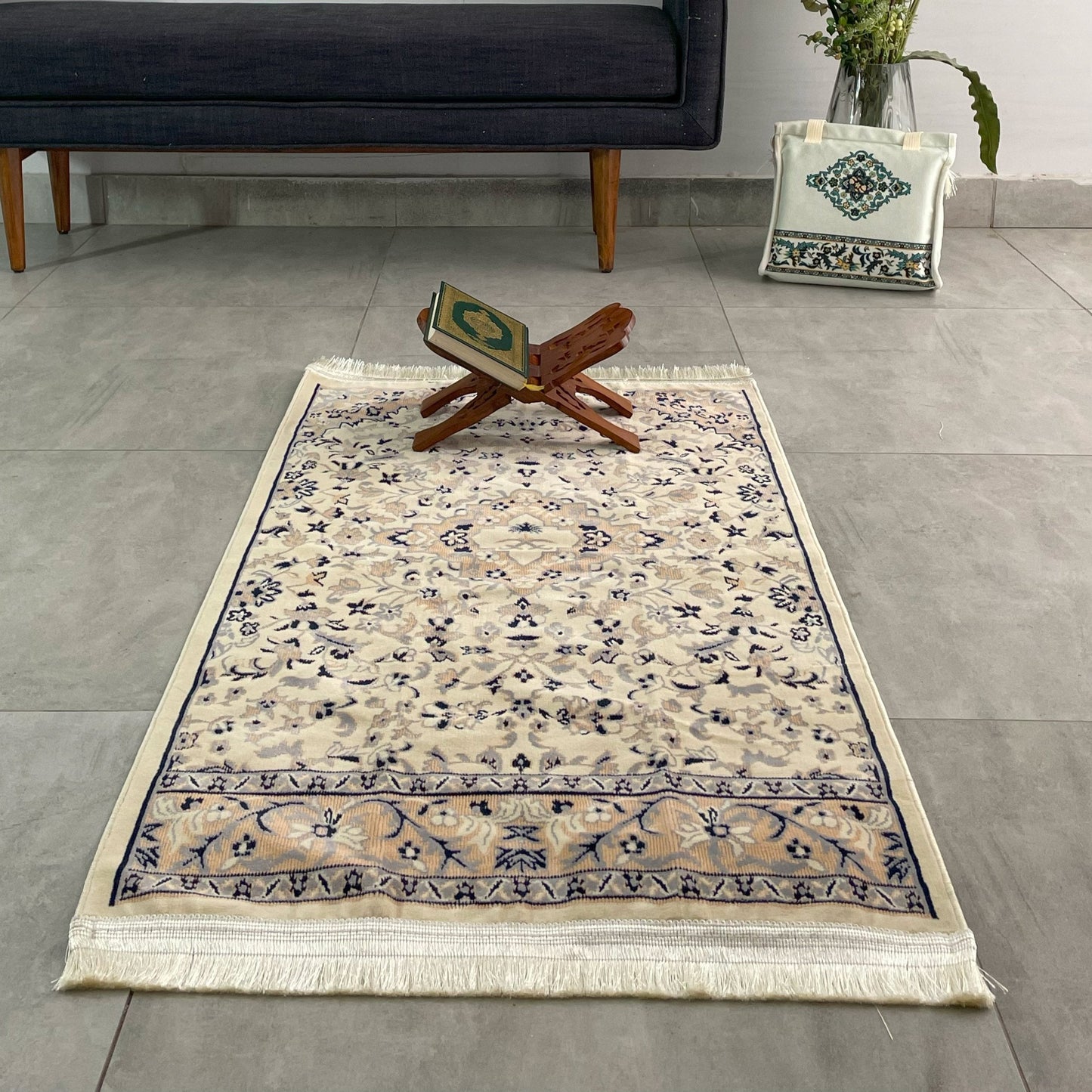 Package 2 Prayer Mats Rawdat Al - Haramain Beige - Nusuki SA