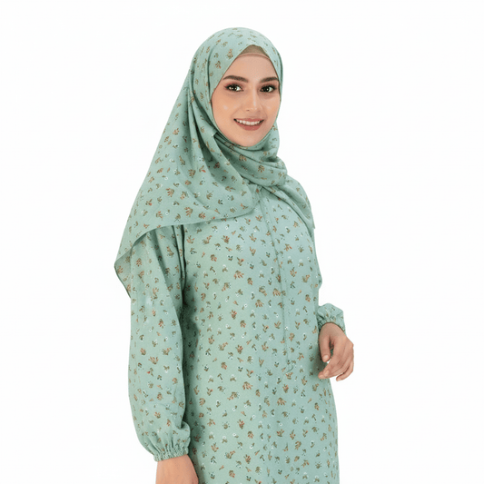 Prayer Dress for girls - mochajar Green - Nusuki SA