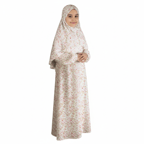 Prayer Dress for girls - mochajar white - Nusuki SA