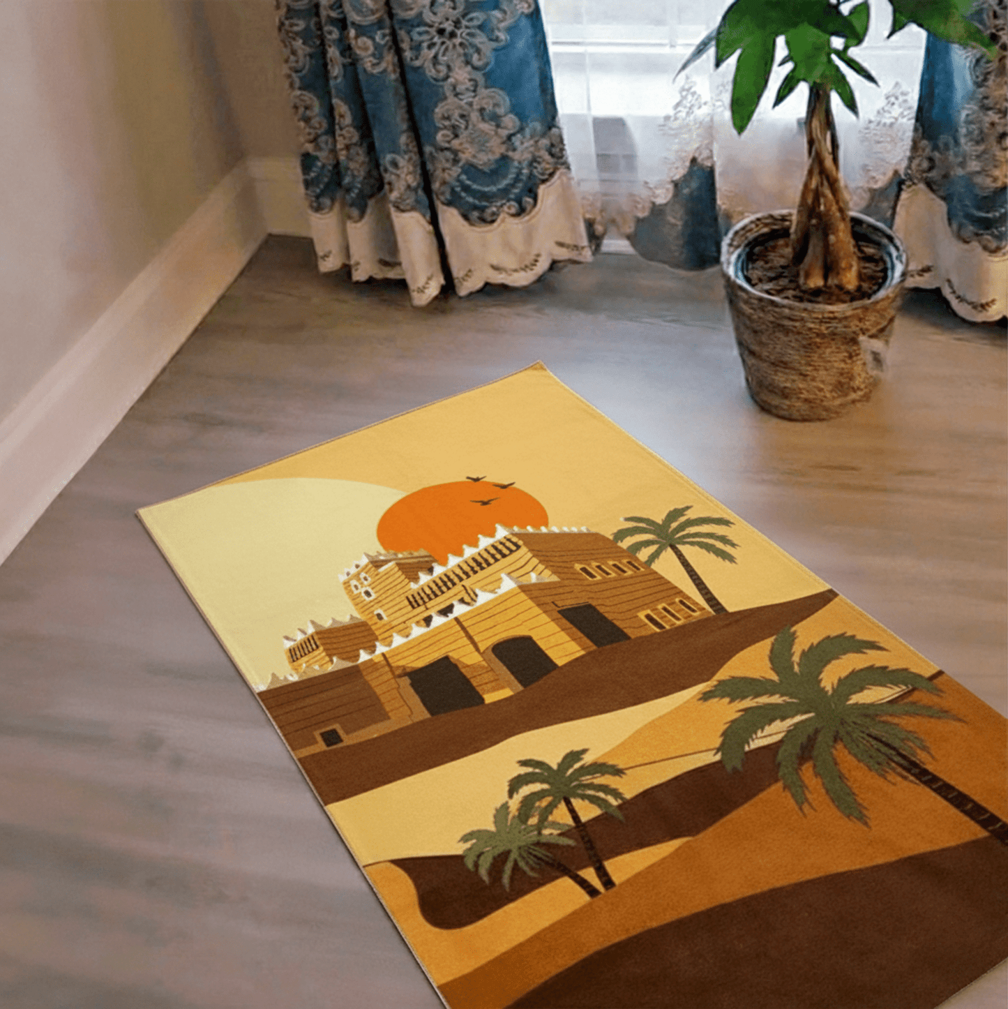 Printed Prayer Mat Najdi Heritage Design. - Nusuki SA