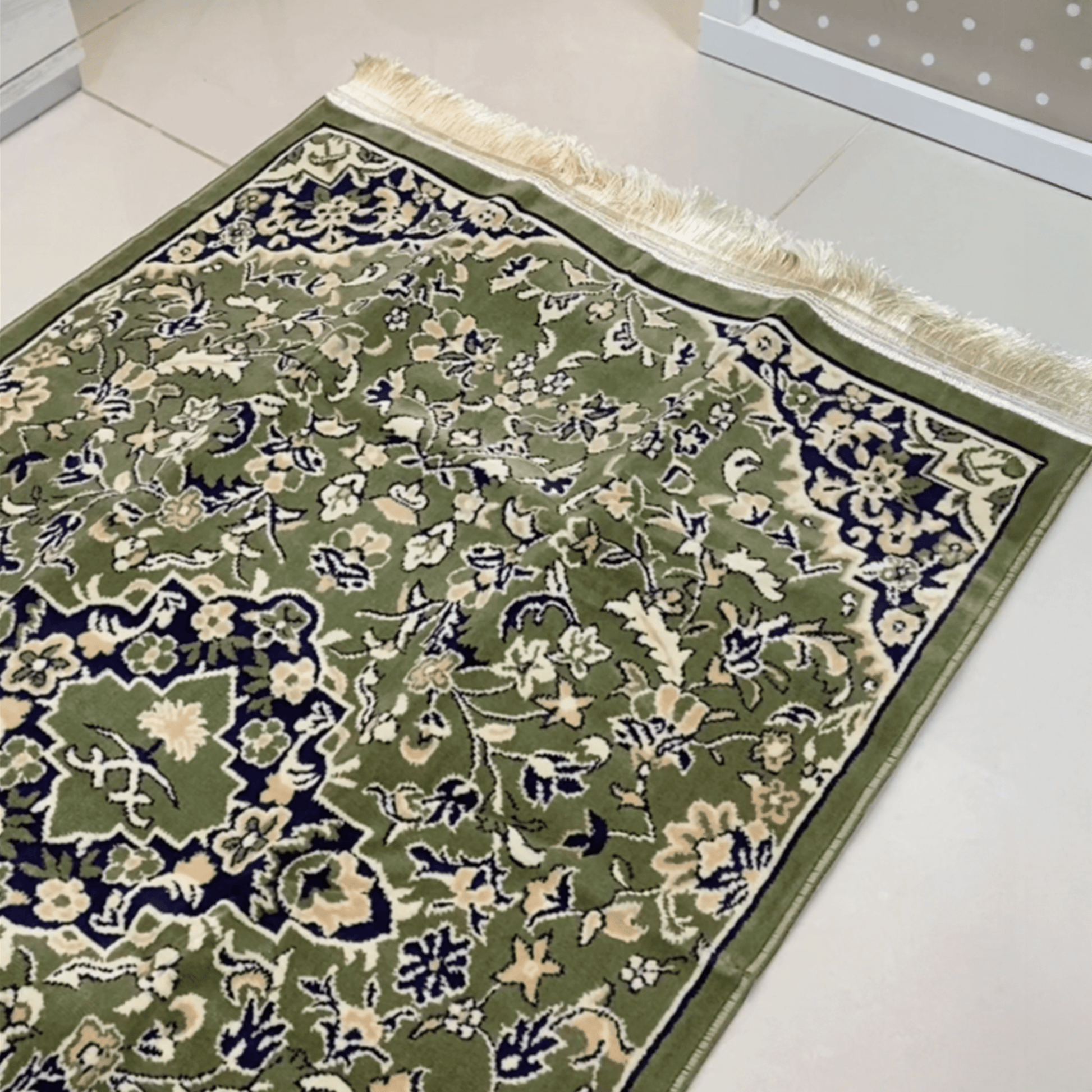 Rawdat Al - Haramain Prayer Mat Blue with Handbag - Nusuki SA