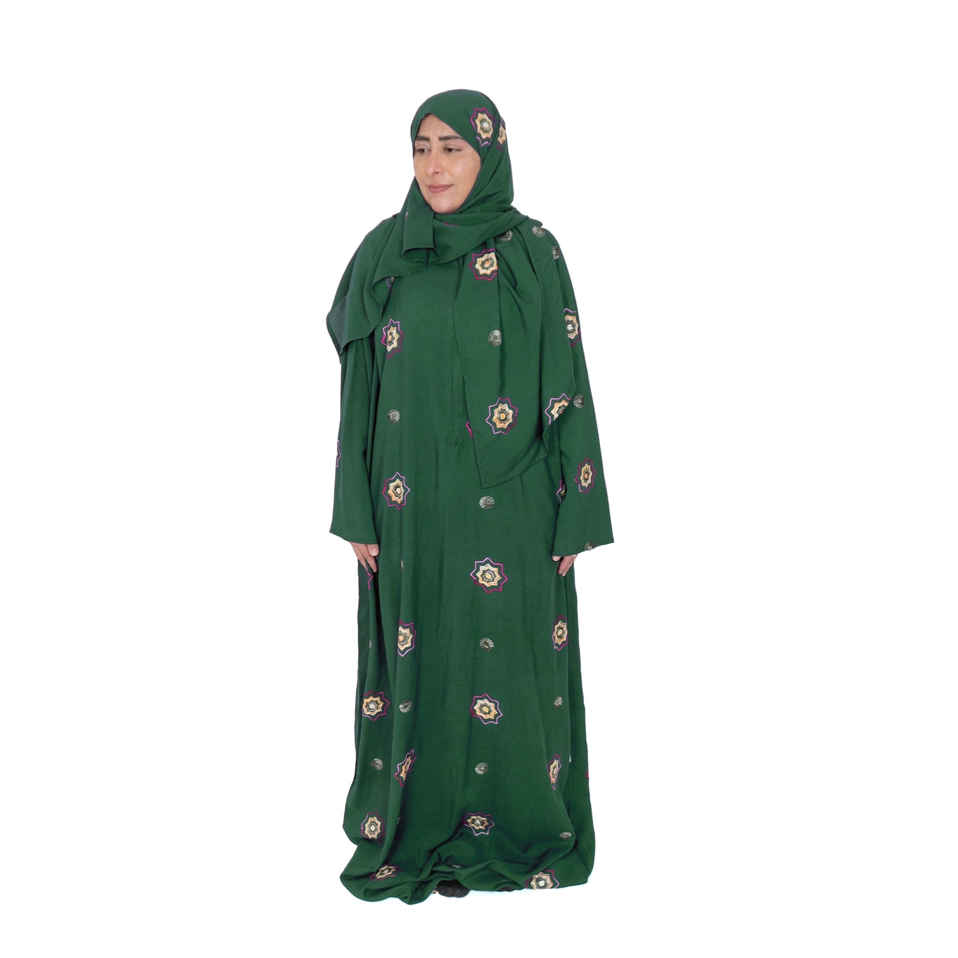 Salsabil Premium Prayer Dress – Green - Nusuki SA