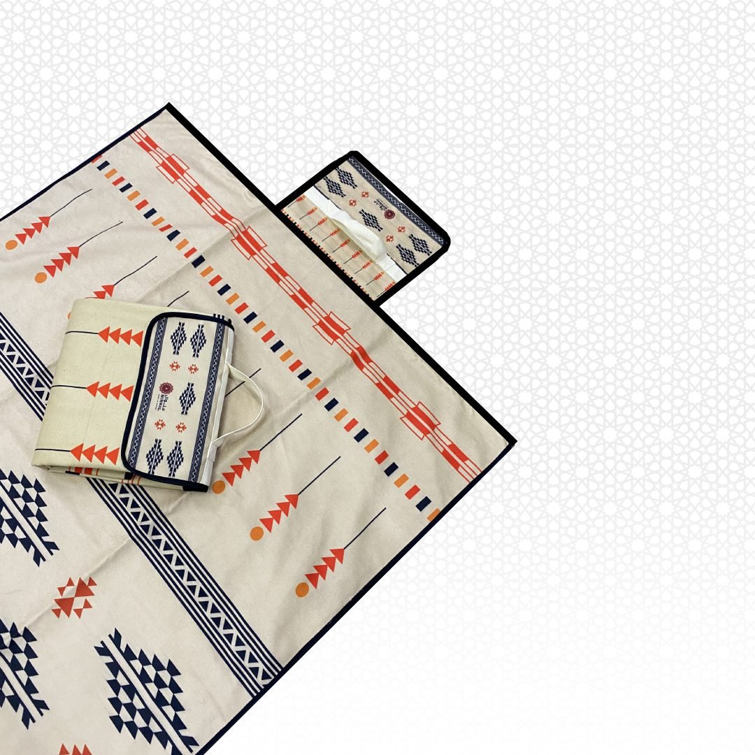 Saudi Heritages Camping Carpet Beige - Nusuki SA