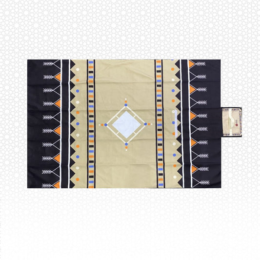 Saudi Heritages Camping Carpet Black - Nusuki SA