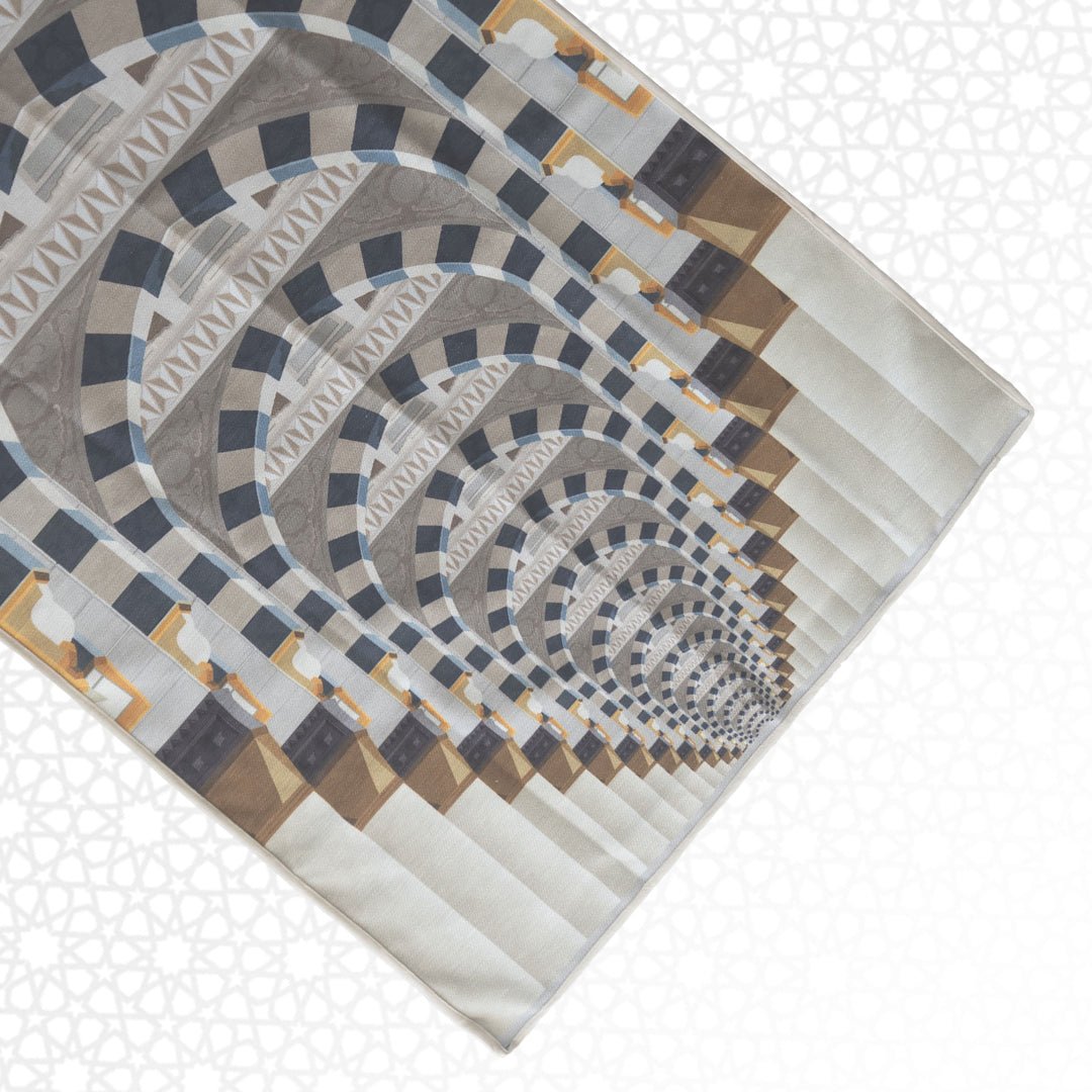 Travel Prayer Mat Prophet Mosque Multi archs with Bag - Nusuki SA