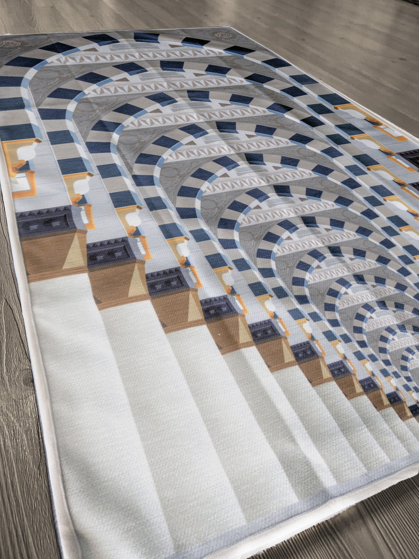 Travel Prayer Mat Prophet Mosque Multi archs with Bag - Nusuki SA