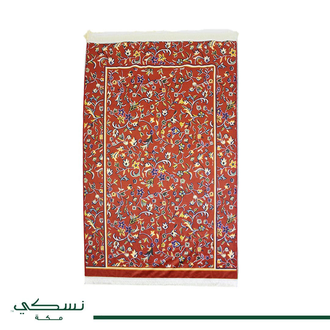 Travel Prayer Mat Rawda Red with Bag - Nusuki SA