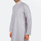 Modern Embroidery Thobe Zipper - Silver - Nusuki Saudi Arabia